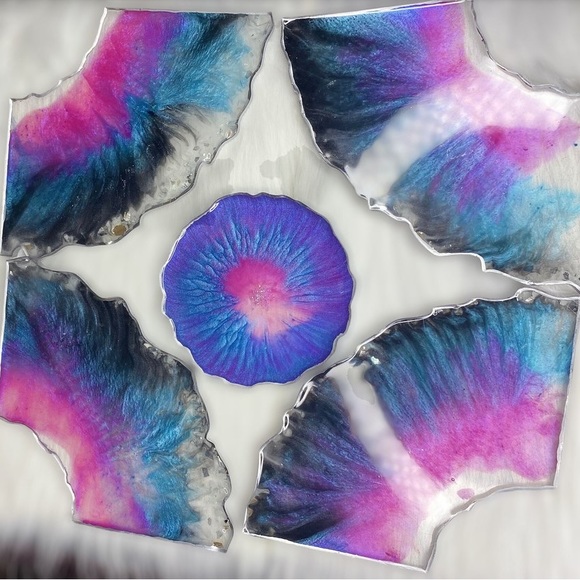 Handcrafted Luxury Resin Coaster Set (Custom) - Picture 2 of 9